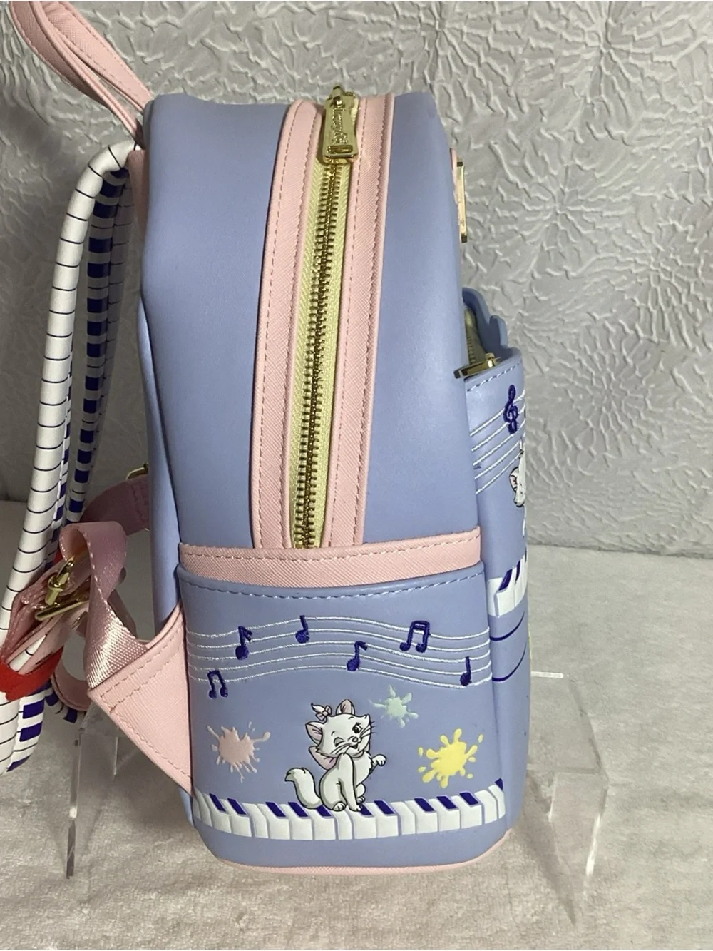 Loungefly Disney Aristocats Kittens On Piano Backpack EUC Box Lunch Exclusive